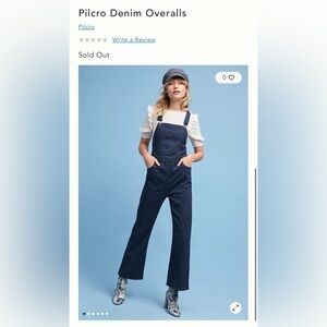 Pilcro and the Letterpress Dark Blue Denim Overalls